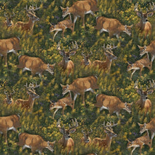 Load image into Gallery viewer, Bucks &amp; Deer in the Meadow Medical Scrub Top in Nature Unisex Style for Men &amp; Women Digital Print Fabric
