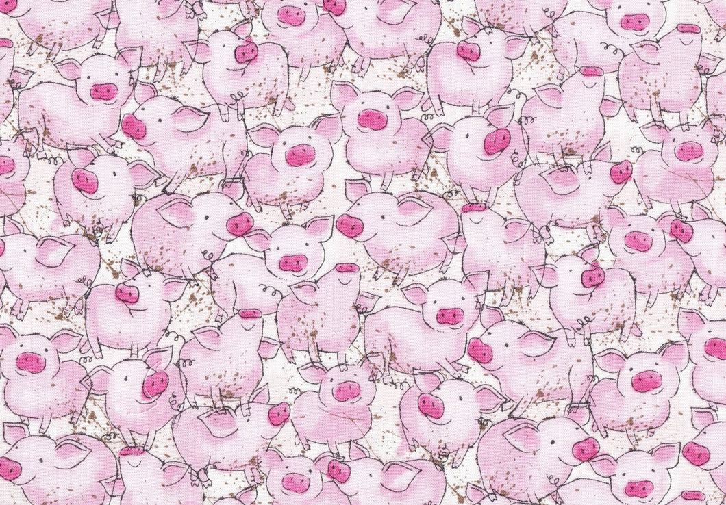 Pigs with Splatter of Mud Medical Scrub Top Unisex Style for Men & Women