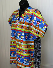 Load image into Gallery viewer, Size Small Pirates Ship Medical Scrub Top Pirate's Life 2 Toned Fabric Small Skull backing Unisex Style Shirt for Men &amp; Women *IN STOCK *READY TO SHIP
