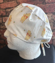 Load image into Gallery viewer, Winnie the Pooh Honeybee Unisex Medical Surgical Scrub Caps Men &amp; Women Tie Back and Bouffant Hat Styles
