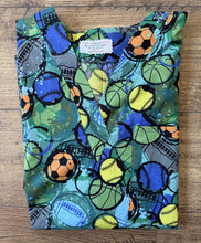 Load image into Gallery viewer, Sport Balls Medical Scrub Top Soccer, Baseball, Basketball Football Unisex Style for Men &amp; Women
