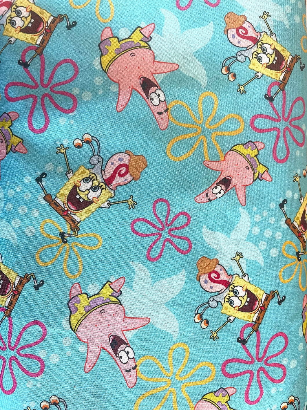Sponge Bob Square Pants and Friends Cartoon inspired Medical Scrub Top Unisex Style for Men & Women