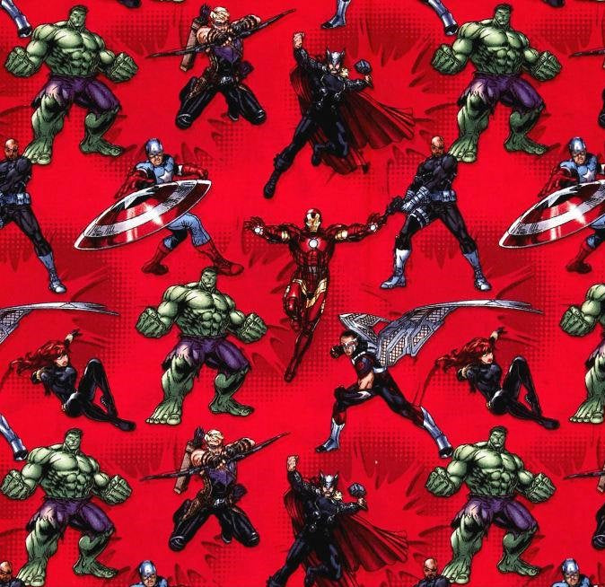 Super Heroes AVENGERS Characters Red Fabric Nurse Medical Scrub Top Unisex Style Shirt for Men & Women