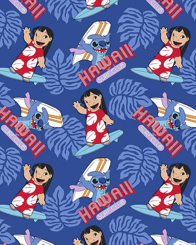 Lilo & Stitch Hawaii Surf Club Fabric Nurse Medical Scrub Top Unisex Style for Men & Women