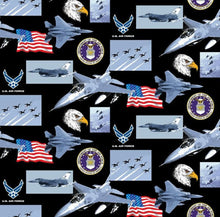 Load image into Gallery viewer, US Military Branch USAF Air Force Fabric Unisex Medical Surgical Scrub Caps Men &amp; Women Tie Back and Bouffant Hat Styles
