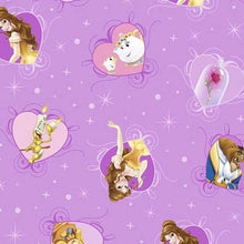 Load image into Gallery viewer, Beauty and the Beast Lavender Hearts Fabric Stethoscope cover for Medical Professionals
