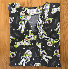 Load image into Gallery viewer, Toy Story Medical Scrub Top Buzz Lightyear in Space  Unisex Style for Men &amp; Women
