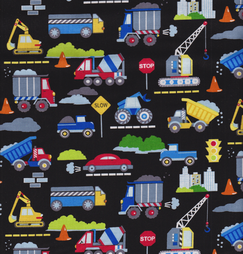 Construction Vehicles Medical Scrub Top Unisex Style for Men & Women