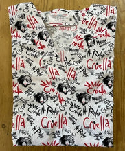 Load image into Gallery viewer, 101 Dalmatians Medical Scrub Top Evil Villain Cruella de Vil Unisex Relaxed Fit Style for Men &amp; Women
