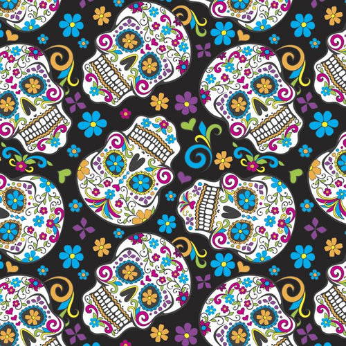 Folkloric Sugar Candy Day of the Dead Skull Nurse Medical Scrub Top Unisex Style for Men & Women