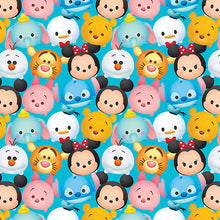 Load image into Gallery viewer, Mickey Donald Pooh Stitch Dumbo Tigger Olaf Characters Tsum Emojis Blue Fabric Nurse Medical Scrub Top Unisex Style for Men &amp; Women
