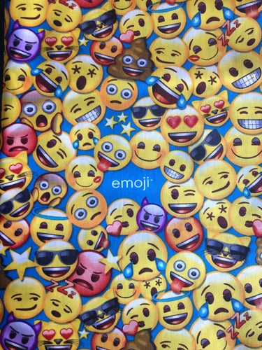 Funny Emojis on Black Fabric Nurse Medical Scrub Top Unisex Style for Men & Women