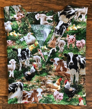 Load image into Gallery viewer, Farm Animals Medical Scrub Top Unisex Style for Men &amp; Women
