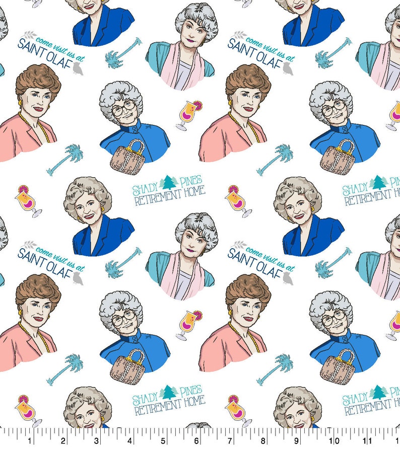 Golden Girls TV Show Medical Scrub Hats Men & Women Tie Back and Bouffant Hat Styles