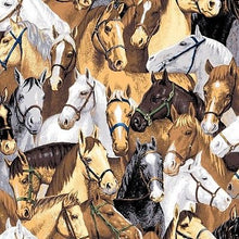 Load image into Gallery viewer, Horses Packed Fabric Nurse Medical Scrub Top Unisex Style Shirt for Men &amp; Women
