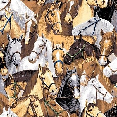 Horses Packed Fabric Nurse Medical Scrub Top Unisex Style Shirt for Men & Women