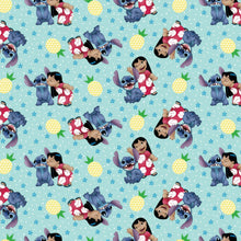 Load image into Gallery viewer, Lilo &amp; Stitch Pineapple Fabric Nurse Medical Scrub Top Unisex Style for Men &amp; Women
