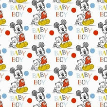 Load image into Gallery viewer, Mickey Mouse Oh Boy Baby Boy Nursery Fabric Nurse Medical Scrub Top Unisex Style for Men &amp; Women
