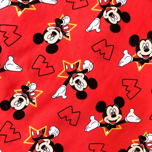 Mickey Mouse in Stars Red Fabric Stethoscope sock cover for Medical Professionals