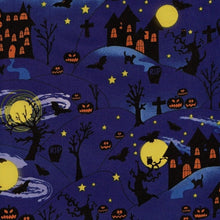 Load image into Gallery viewer, Halloween Scary Night Moonlight Pumpkins Unisex Medical Surgical Scrub Caps Men &amp; Women Tie Back and Bouffant Hat Styles
