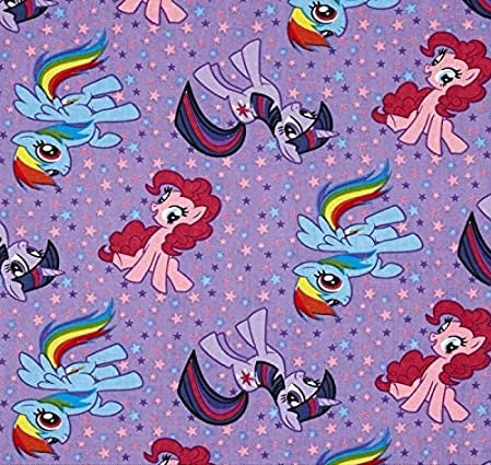 My Little Pony Horse Cartoon with Stars Purple Fabric Stethoscope sock cover for Medical Professionals