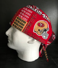 Load image into Gallery viewer, SF 49ERS FOOTBALL Unisex Medical Surgical Scrub Caps Men &amp; Women Tie Back and Bouffant Hat Styles
