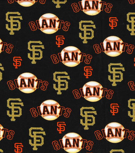 SF Giants San Francisco Giants Baseball SF Glitter Black Fabric Stethoscope cover for Medical Professionals