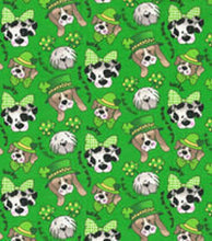 Load image into Gallery viewer, Happy St. Patrick&#39;s Day Good Luck Puppy Dogs Shimmer of Glitter Medical Scrub Top Unisex Style for Men &amp; Women
