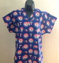 Load image into Gallery viewer, Size Medium Texans Rangers Baseball Scrub Top Unisex Style Shirt for Men &amp; Women *IN STOCK *READY TO SHIP
