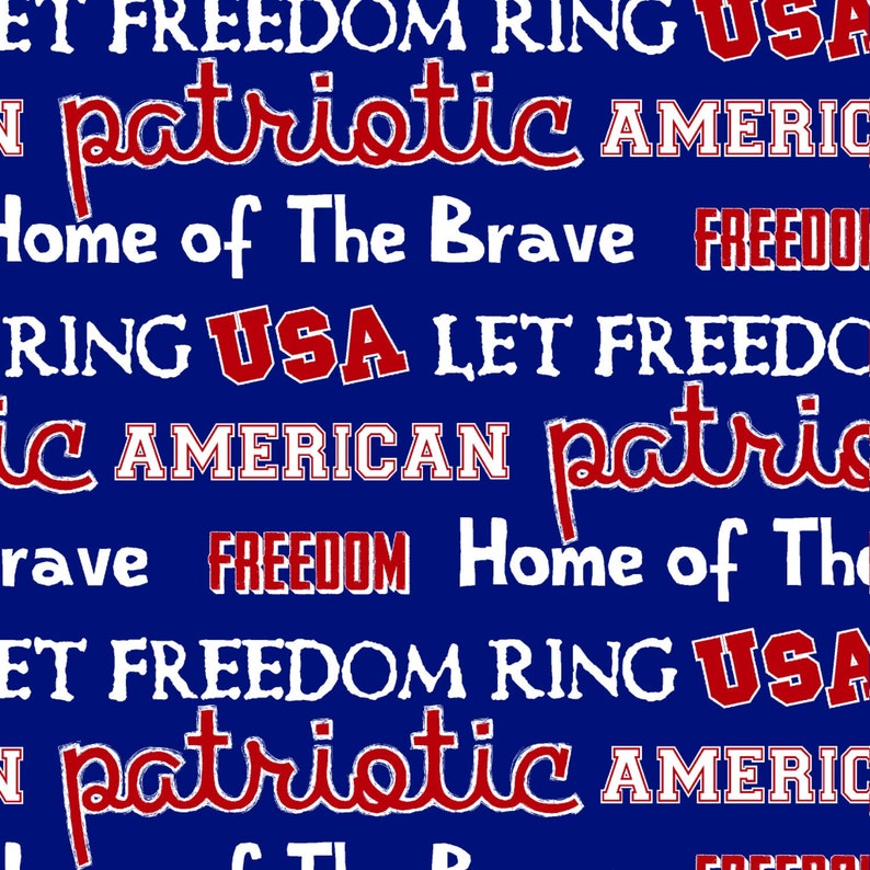 Patriotic American USA Home of the Brave Let Freedom Ring Fabric Nurse Medical Scrub Top Unisex Style for Men & Women