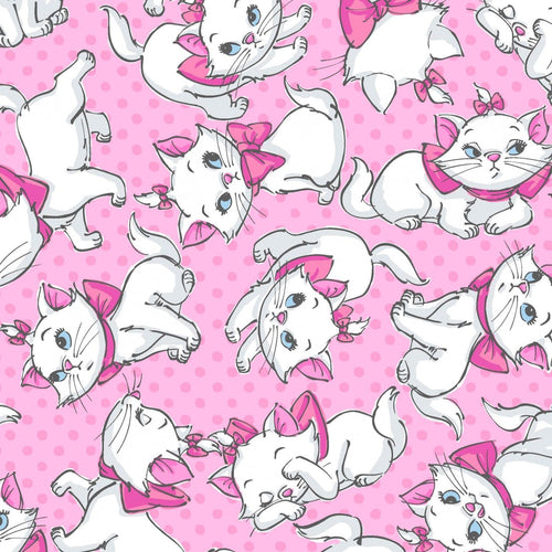 The Aristocats Marie Toss HL Pink Fabric Nurse Medical Scrub Top Unisex Style for Men & Women