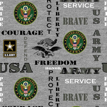 Load image into Gallery viewer, Patriotic Military US Army Gray Fabric Nurse Medical Scrub Top Unisex Style for Men &amp; Women
