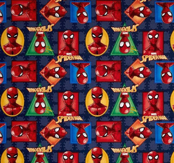 Super Hero The Amazing Spider-Man Badge Fabric Unisex Medical Surgical Scrub Caps Men & Women Tie Back and Bouffant Hat Styles