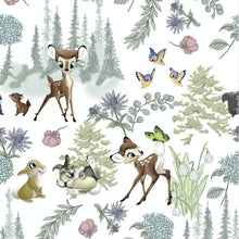 Load image into Gallery viewer, Bambi Medical Scrub Top Flower &amp; Thumper Forest Unisex Style for Men &amp; Women
