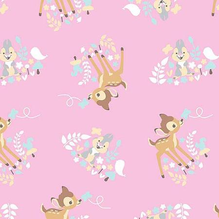 Bambi & Thumper Medical Scrub Top Pink Unisex Style for Men & Women