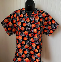 Load image into Gallery viewer, Basketballs and Nets Nurse Medical Scrub Top Unisex Style for Men &amp; Women
