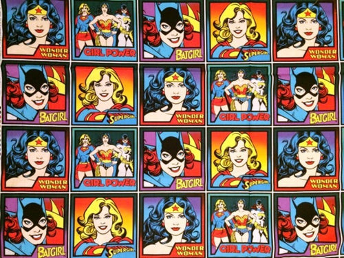 Wonder Woman Batgirl Super girl Superheroes Large Block Fabric Nurse Medical Scrub Top Unisex Style for Men & Women