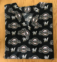 Load image into Gallery viewer, Baseball Milwaukee Brewers Medical Relaxed Scrub Top Unisex Style Men&#39;s Scrub Top Women&#39;s Scrub Top
