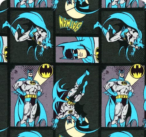 Super Hero BATMAN Caped Crusader Fabric Unisex Medical Surgical Scrub Caps Men & Women Tie Back and Bouffant Hat Styles