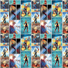 Load image into Gallery viewer, Superhero Comics CAPTAIN Block Fabric Nurse Medical Scrub Top Unisex Style for Men &amp; Women
