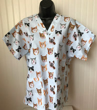 Load image into Gallery viewer, Cat Medical Scrub Top Selfies Unisex Style Scrub shirt for Men &amp; Women
