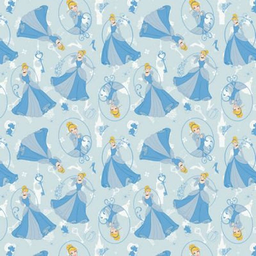 Cinderella Dancing at the Ball Blue Fabric Unisex Medical Surgical Scrub Caps Men & Women Tie Back and Bouffant Hat Styles