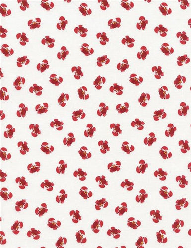 Beach Crabs Red on White Fabric Stethoscope sock cover for Medical Professionals