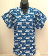 Load image into Gallery viewer, Football Detroit Lions Medical Scrub Top. Read Ad for more information
