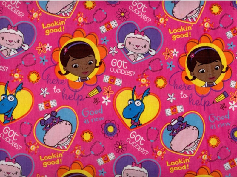 Doc McStuffins Got Cutties Pink Fabric Stethoscope sock cover for Medical Professionals