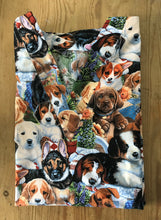 Load image into Gallery viewer, Dogs Medical Scrub Top Dogs in the Garden Flowers Unisex Relaxed Style for Men &amp; Women
