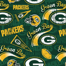 Load image into Gallery viewer, GREEN BAY PACKERS PENNANTS FOOTBALL Unisex Medical Surgical Scrub Caps Men &amp; Women Tie Back and Bouffant Hat Styles
