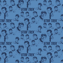 Load image into Gallery viewer, Star Trek Galaxy Crew Characters Blue Fabric Nurse Medical Scrub Top Unisex Style Shirt for Men &amp; Women
