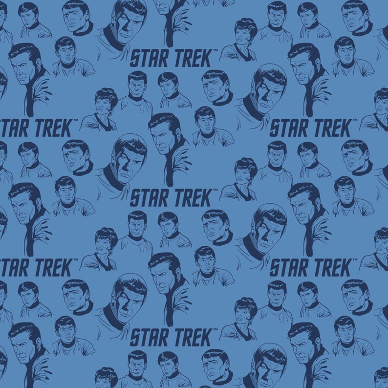 Star Trek Galaxy Crew Characters Blue Fabric Medical Stethoscope sock cover for Medical Professionals