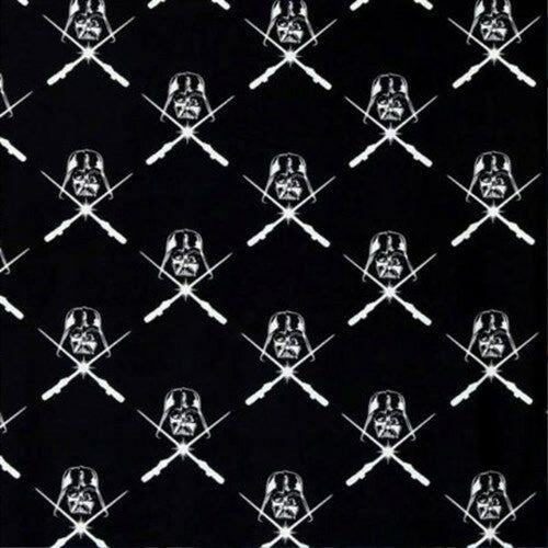 Glow in the Dark Star Wars Darth Vader Black Fabric Unisex Medical Surgical Scrub Caps Men & Women Tie Back and Bouffant Hat Styles